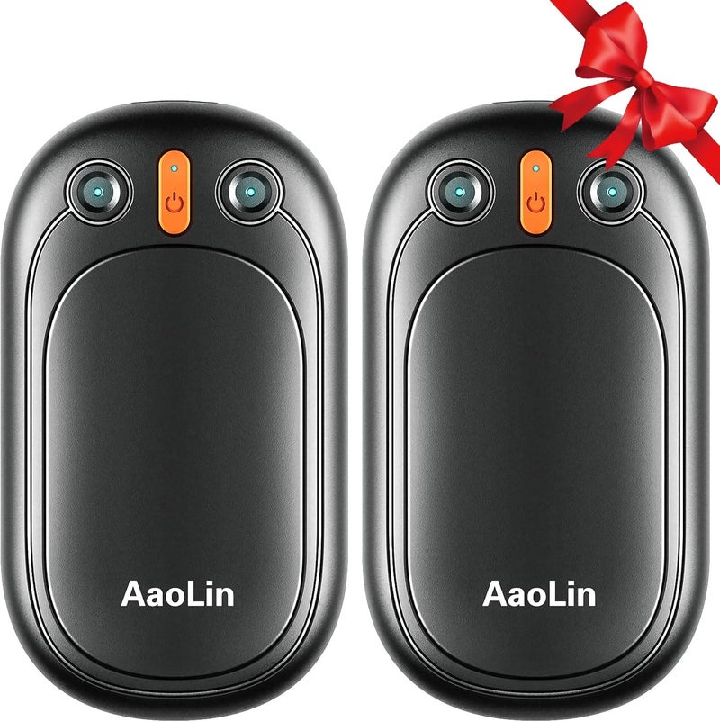 AaoLin AI Hand Warmers Rechargeable, 2 Pack Electric Hand Warmers Reusable, 12Hrs Long Heating, Portable Pocket Handwarmer Great Gift for Outdoors, Camping, Golf, Hunting Gear - Image 1